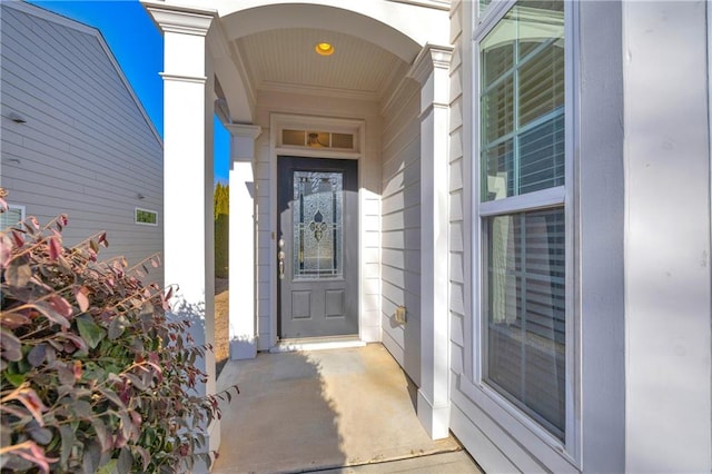 view of doorway to property