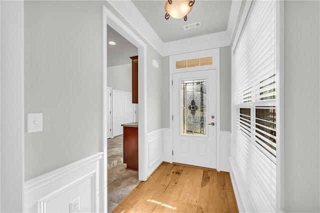 entryway featuring wood-type flooring