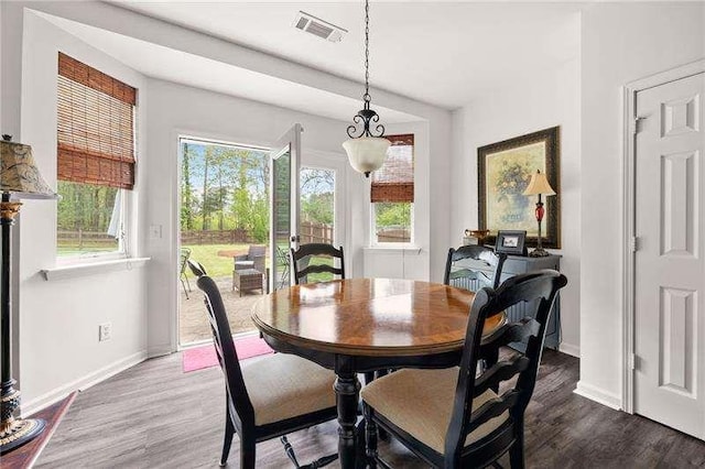 316 Branch Valley Dr NE, Dallas, GA 30132 - dining area with baseboards and wood finished floors