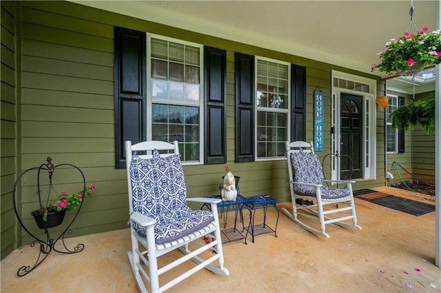 view of patio with covered porch