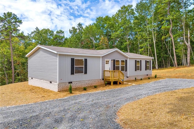 view of manufactured / mobile home