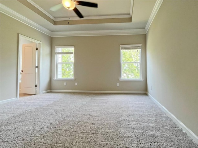 5119 Aylesbury Ct, Hoschton, GA 30548 - spare room with a tray ceiling, plenty of natural light, and crown molding