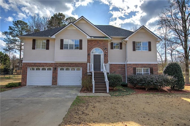 split foyer home with a garage