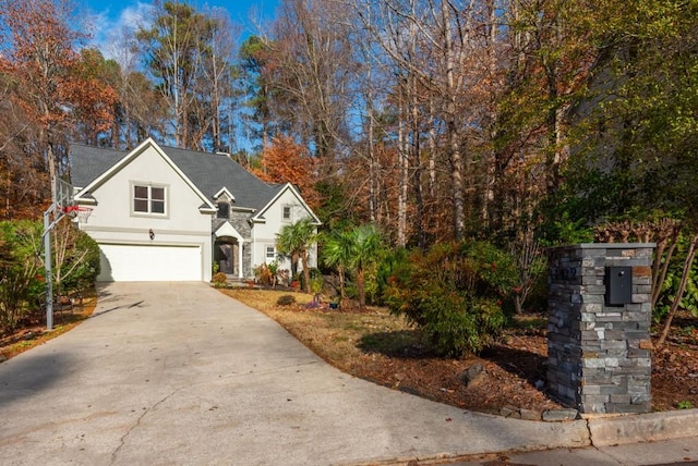 view of property featuring a garage