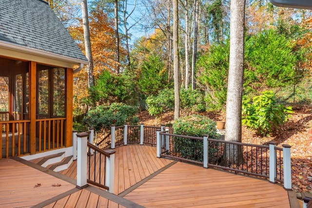 view of wooden terrace