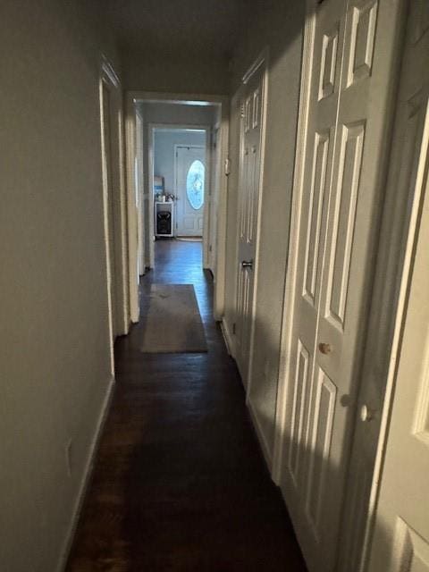 2620 Northview Ave, Decatur, GA 30032 - hallway featuring baseboards and dark wood-type flooring