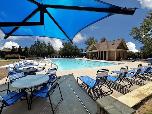 632 Eagles Nest Cir, Auburn, GA 30011 - pool featuring a patio and fence