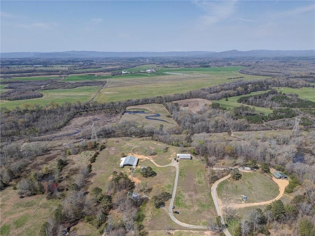 bird's eye view featuring a rural view