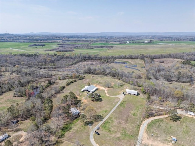 bird's eye view featuring a rural view