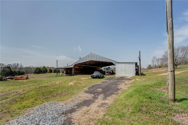 exterior space featuring a yard