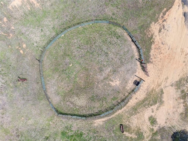 bird's eye view with a rural view