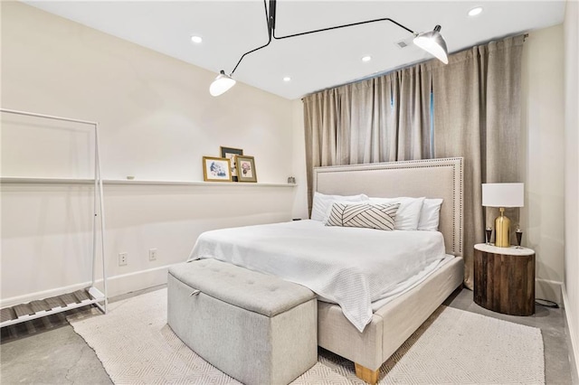 2067 Telfair Cir Unit A & B, Atlanta, GA 30324 - bedroom with concrete floors, recessed lighting, and baseboards