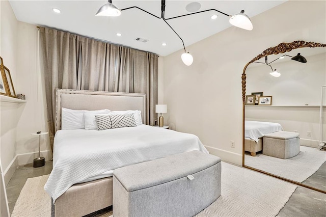 2067 Telfair Cir Unit A & B, Atlanta, GA 30324 - bedroom featuring concrete floors, baseboards, and recessed lighting