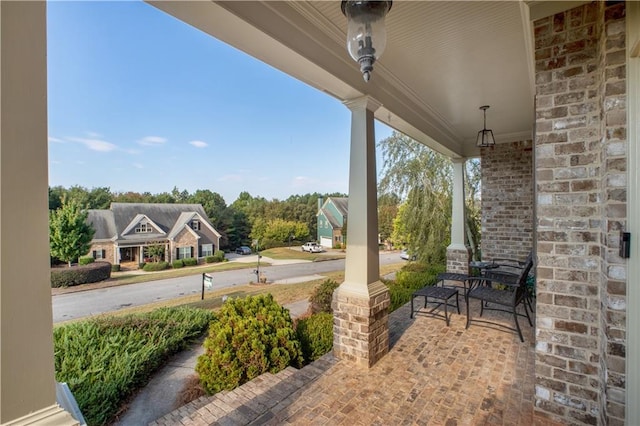 view of patio / terrace featuring covered porch