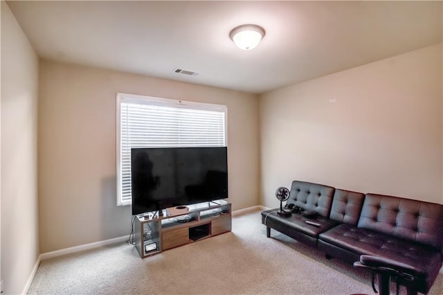 view of carpeted living room