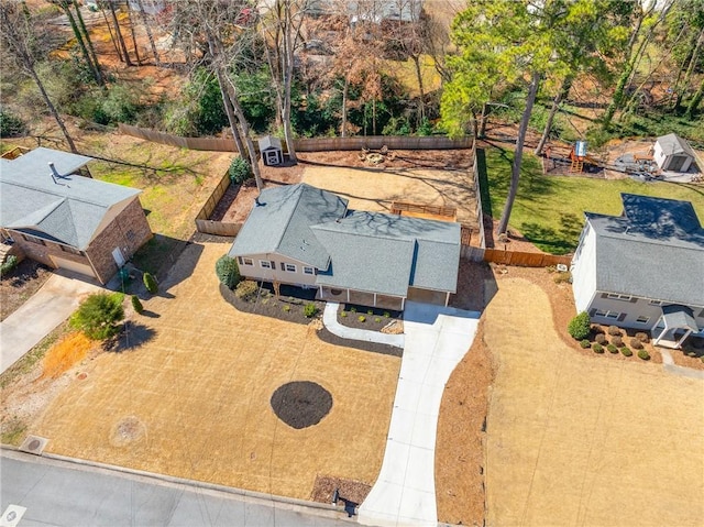 birds eye view of property