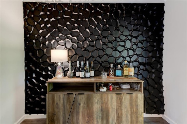 4417 Village Square Ln, Stone Mountain, GA 30083 - indoor dry bar featuring wood finished floors