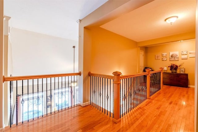 hall featuring hardwood / wood-style flooring