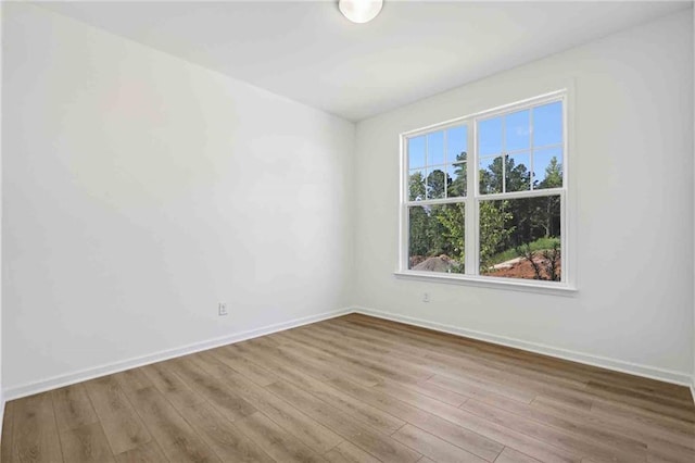 empty room featuring light hardwood / wood-style flooring