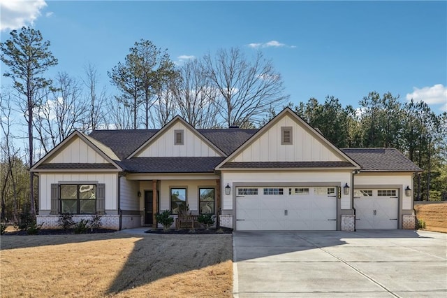 craftsman-style house with a garage