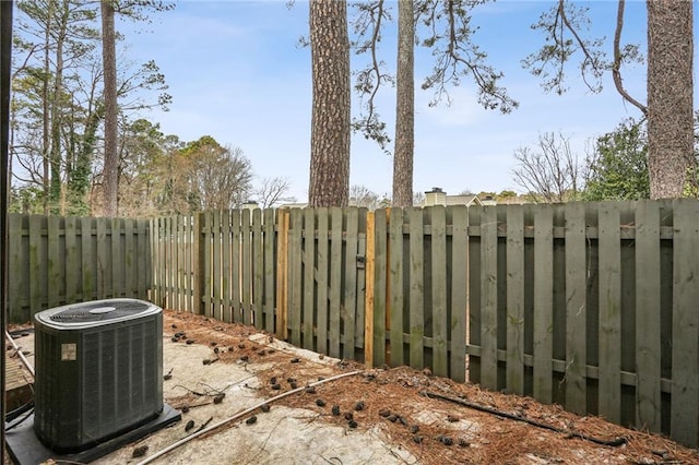 view of yard with central AC