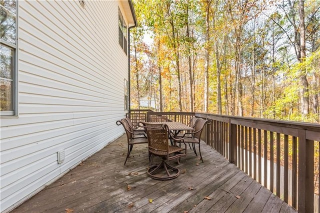 view of wooden deck