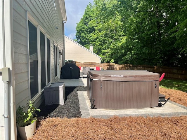 2278 Traywick Chase, Alpharetta, GA 30004 - view of patio with a hot tub and a fenced backyard