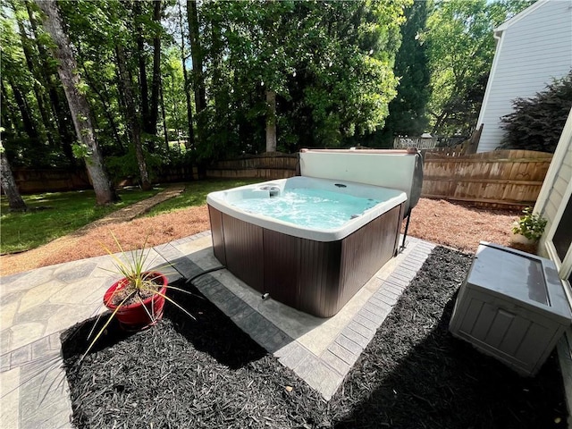 2278 Traywick Chase, Alpharetta, GA 30004 - view of pool featuring a hot tub and a fenced backyard