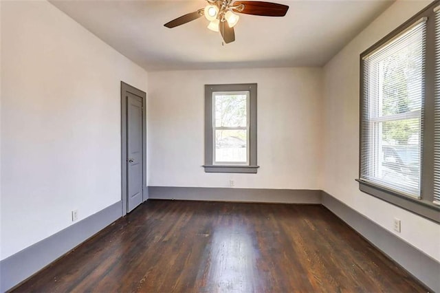 1497 Rogers Ave, Atlanta, GA 30310 - empty room featuring a ceiling fan and dark wood-type flooring