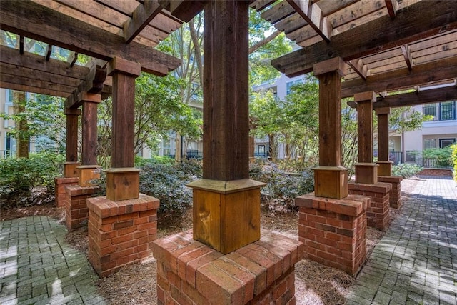 view of patio / terrace with a pergola