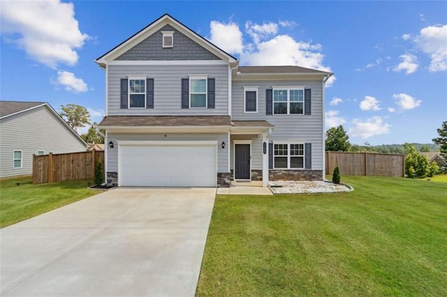 1130 Lyndhurst Ln, Bethlehem, GA 30620 - craftsman inspired home featuring a garage, concrete driveway, and stone siding