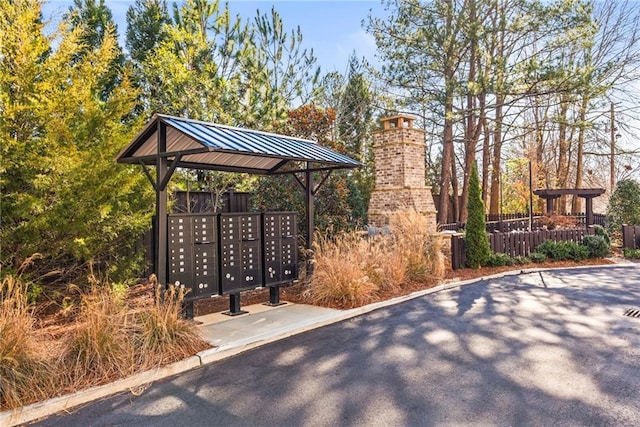 view of community featuring mail boxes