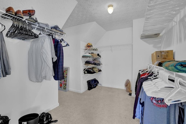 spacious closet with carpet flooring