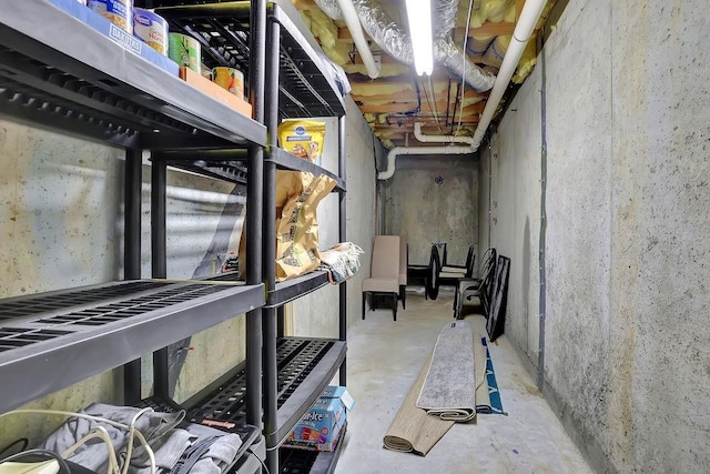 view of storage area