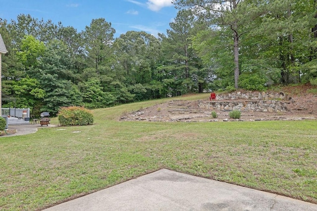 view of grassy yard