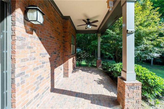 540 Branch Dr, Pendergrass, GA 30567 - view of patio / terrace with a ceiling fan