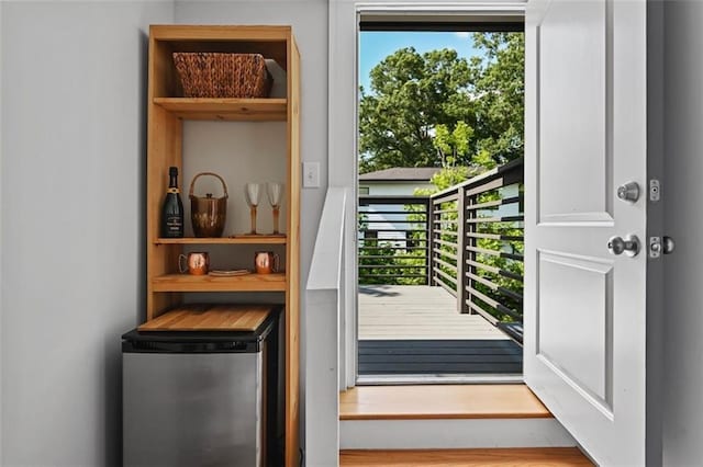 670 Parker Ave, Decatur, GA 30032 - doorway to outside with healthy amount of natural light and wood finished floors