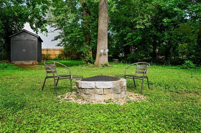 670 Parker Ave, Decatur, GA 30032 - view of yard with a fire pit