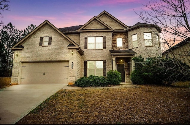 craftsman-style house with a garage