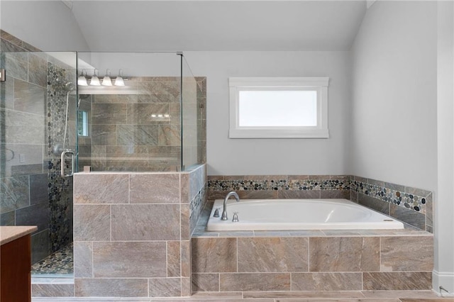 32 Pullman Trl, Acworth, GA 30101 - bathroom with a bath, a stall shower, and vanity