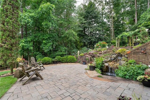 32 Pullman Trl, Acworth, GA 30101 - view of patio / terrace featuring view of wooded area