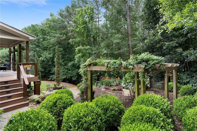 32 Pullman Trl, Acworth, GA 30101 - view of yard featuring a wooden deck