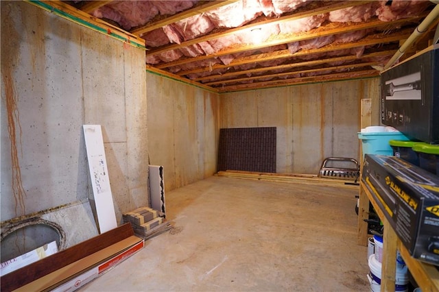 view of basement