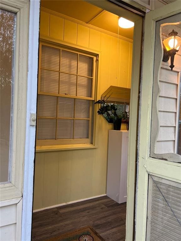 1017 Clifton Dr, Macon, GA 31204 - hall with dark wood-style floors and baseboards