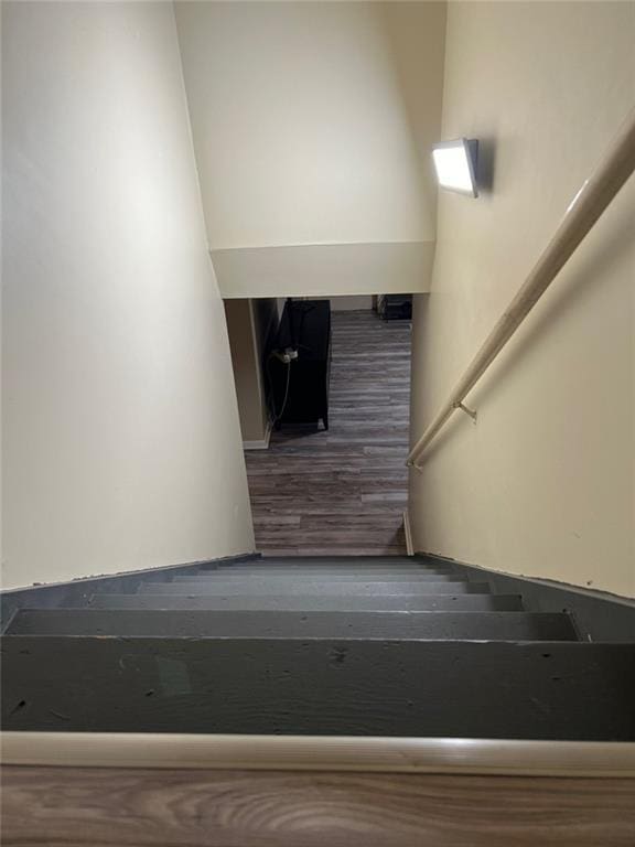 1017 Clifton Dr, Macon, GA 31204 - stairs with wood finished floors