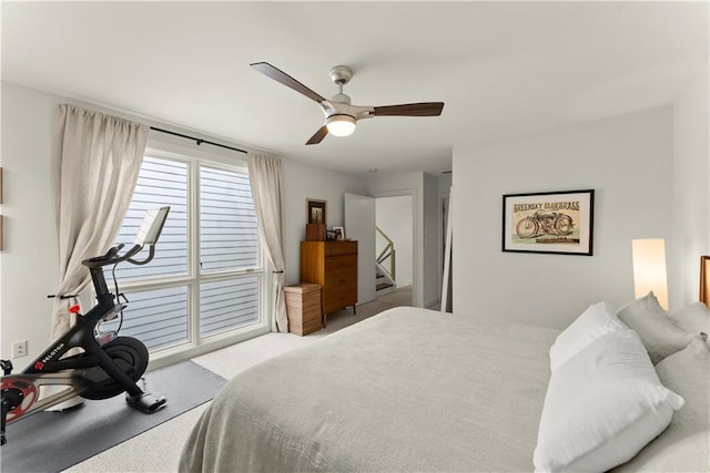 1382 Stirling Cir NW, Atlanta, GA 30318 - bedroom with carpet flooring and a ceiling fan