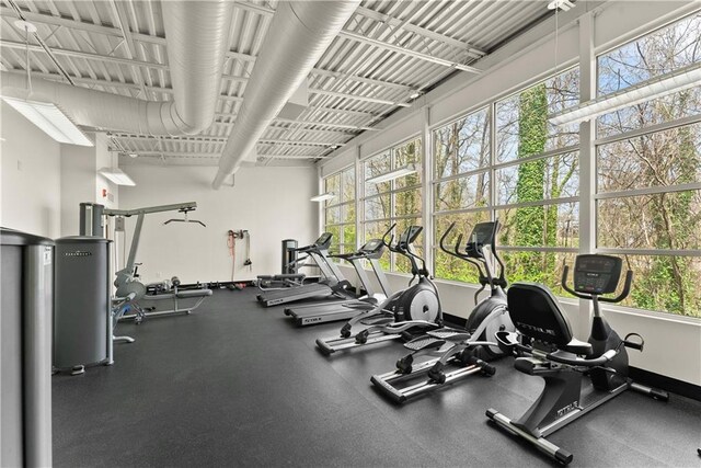 1382 Stirling Cir NW, Atlanta, GA 30318 - workout area featuring baseboards