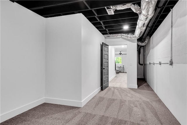 corridor with carpet floors