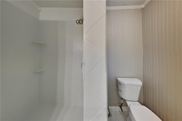 2041 Kramer Way, Marietta, GA 30062 - bathroom with toilet, ornamental molding, and a shower