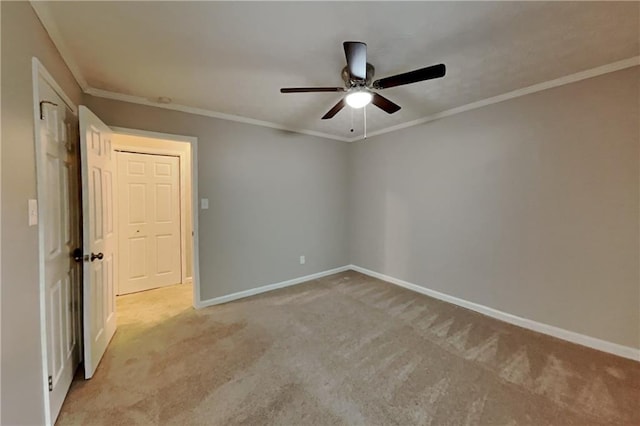 2041 Kramer Way, Marietta, GA 30062 - unfurnished room with light carpet, a ceiling fan, baseboards, and crown molding